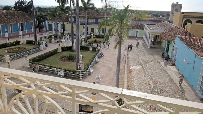 Uitzicht van het balcon van het museum